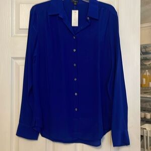 Silk blue shirt brand new